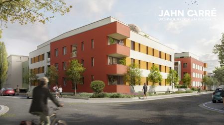 Jahn-Carré Dessau – Ansicht des linken Wohngebäudes im Neubauprojekt